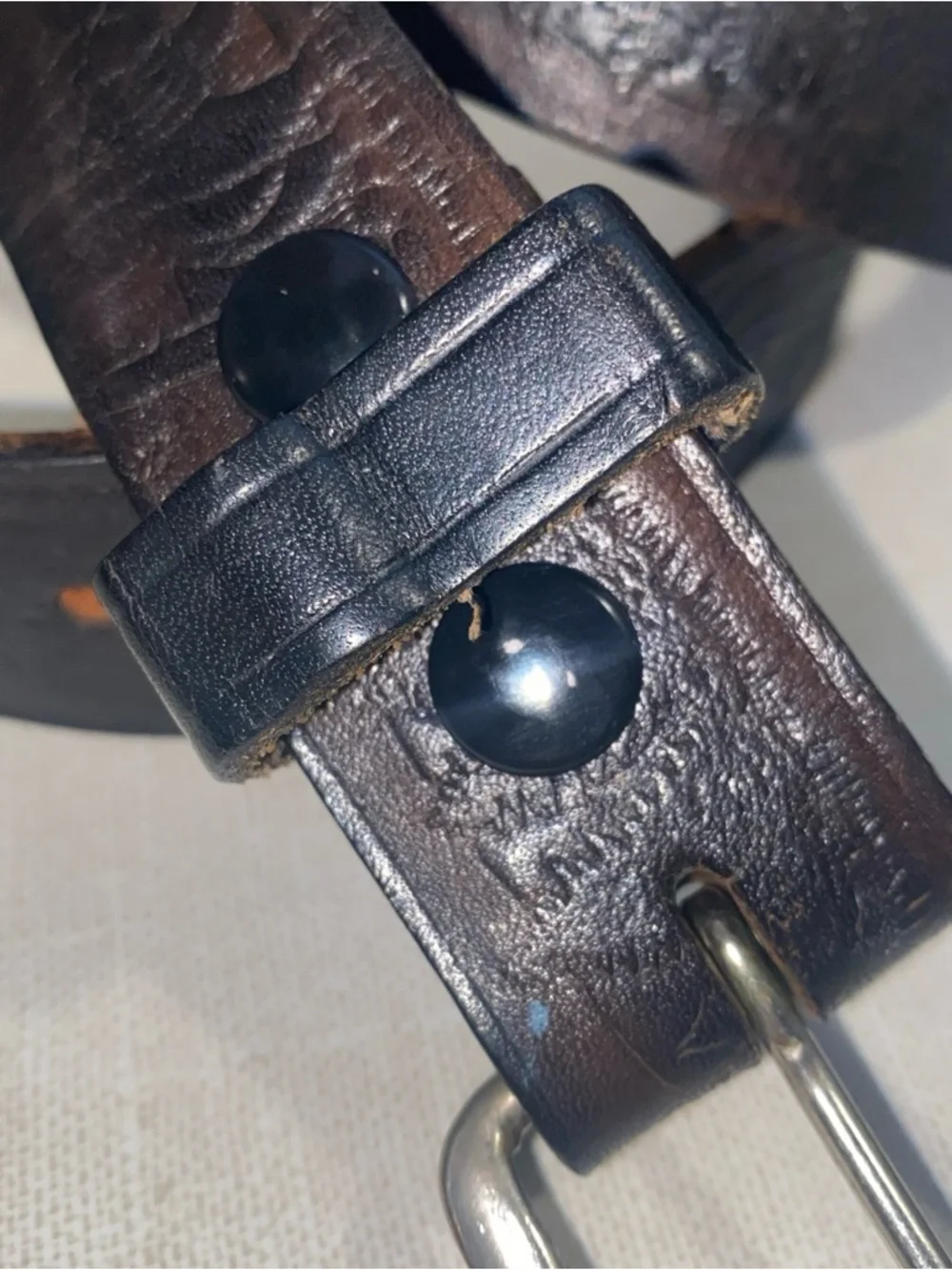 VTG‎ TOOLED Dark Leather Nature Western Belt  Men’s Size 44-46 *SEE Measurements